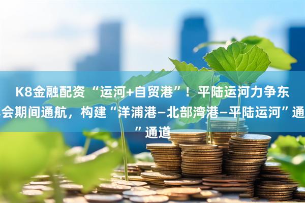 K8金融配资 “运河+自贸港”！平陆运河力争东博会期间通航，构建“洋浦港—北部湾港—平陆运河”通道